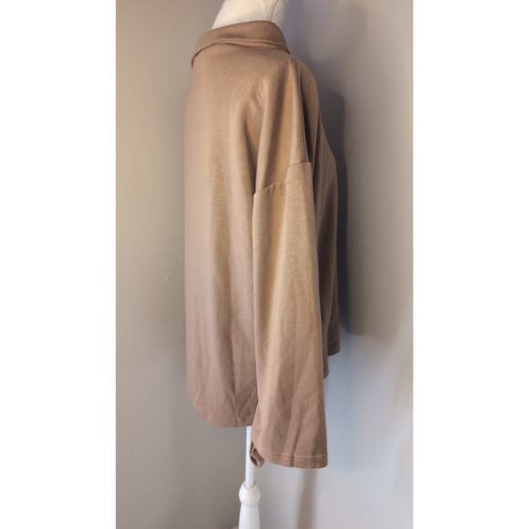 J.O.A. LA  Anthropologie long sleeve split neck sweater top M - Picture 7 of 9